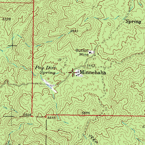 Topographic Map of Minnehaha, AZ