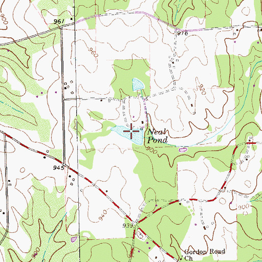 Topographic Map of Neal Pond, GA