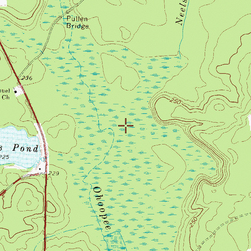 Topographic Map of Neels Creek, GA