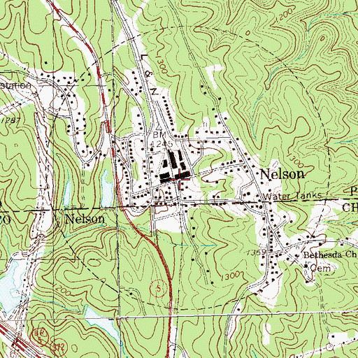 Topographic Map of Nelson, GA