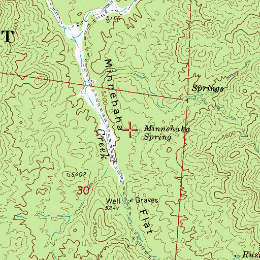 Topographic Map of Minnehaha Spring, AZ