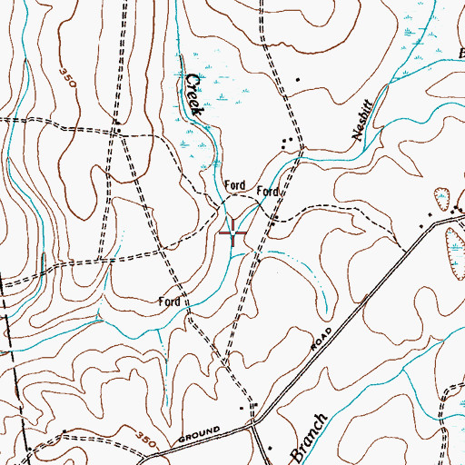 Topographic Map of Nesbitt Branch, GA