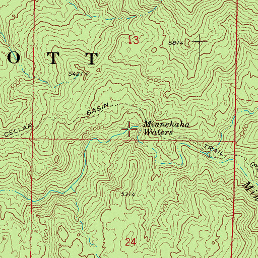 Topographic Map of Minnehaha Waters, AZ
