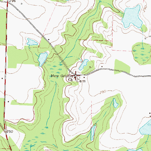 Topographic Map of New Griffin Church, GA