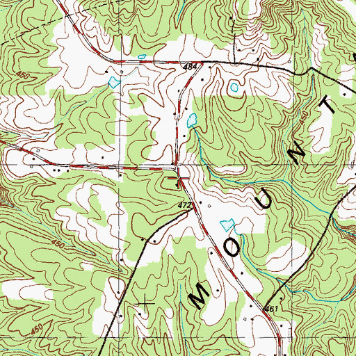Topographic Map of New Home Community Center, GA