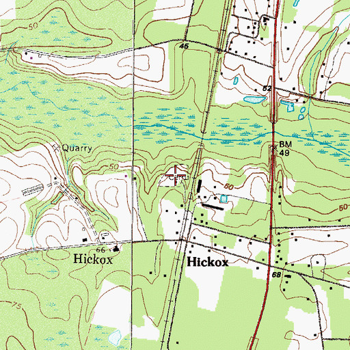 Topographic Map of New Hope Church, GA