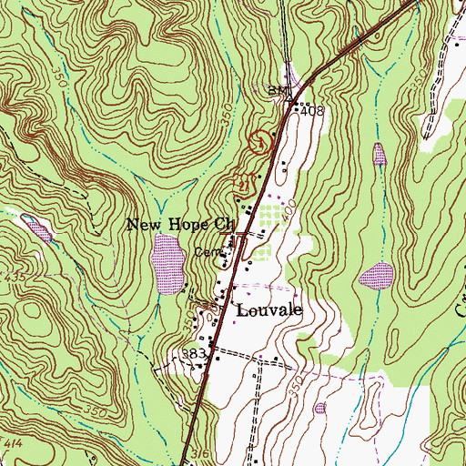 Topographic Map of New Hope Church, GA