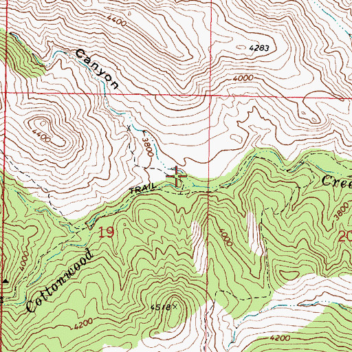 Topographic Map of Mocho Canyon, AZ