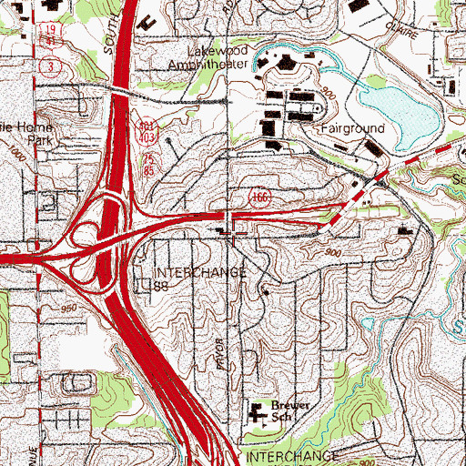 Topographic Map of New Hope Church, GA