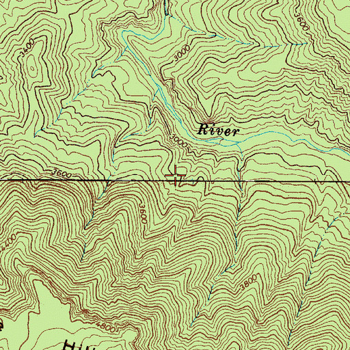 Topographic Map of Mogollon Rim, AZ