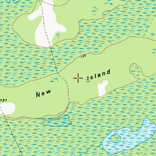 Topographic Map of New Island, GA