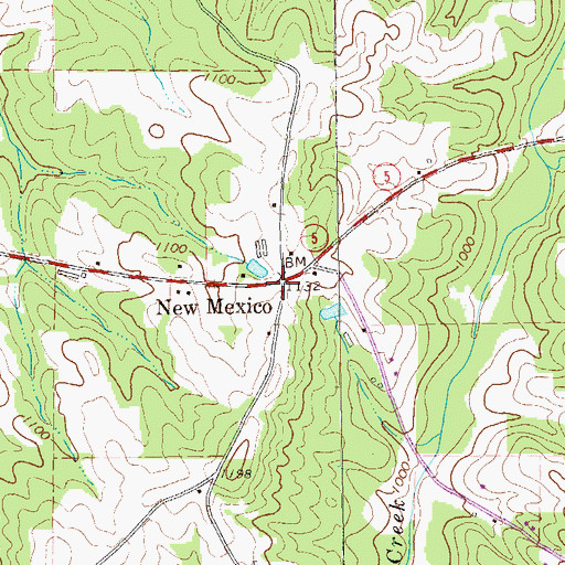 Topographic Map of New Mexico, GA