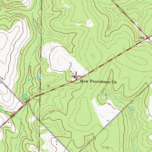 Topographic Map of New Providence Church, GA