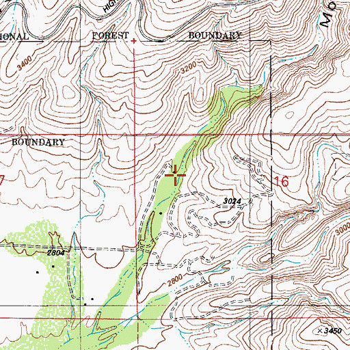 Topographic Map of Molino Canyon, AZ