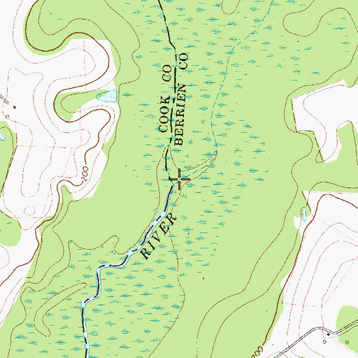 Topographic Map of New River, GA