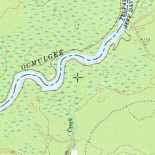 Topographic Map of Newton Creek, GA