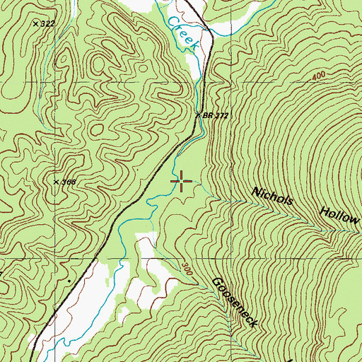 Topographic Map of Nichols Hollow, GA
