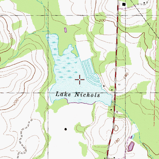 Topographic Map of Lake Nichols, GA