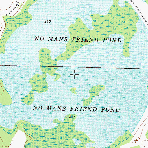 Topographic Map of No Mans Friend Pond, GA