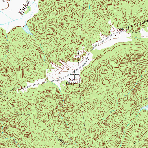 Topographic Map of Noah Chapel, GA