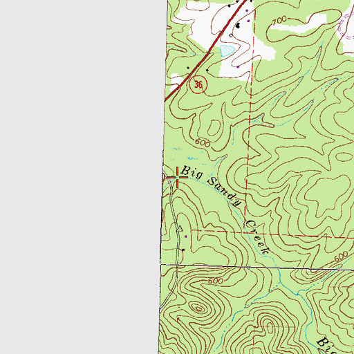 Topographic Map of Norris Creek, GA