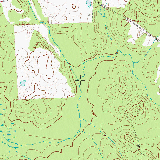 Topographic Map of North Branch Ulcohatchee Creek, GA