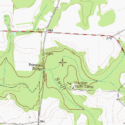 Topographic Map of North Branch Swift Creek, GA