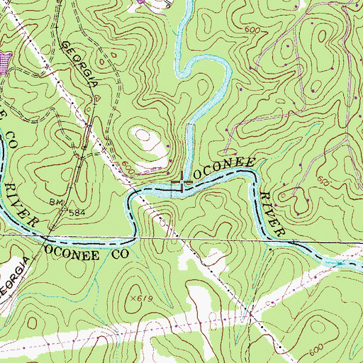 Topographic Map of North Oconee River, GA