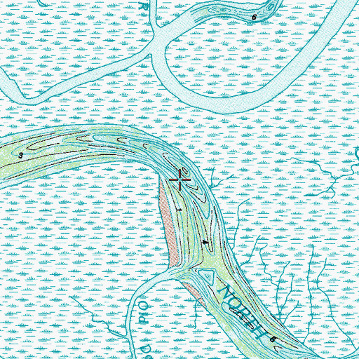 Topographic Map of North River, GA