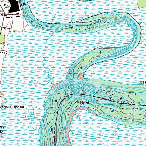 Topographic Map of North River, GA