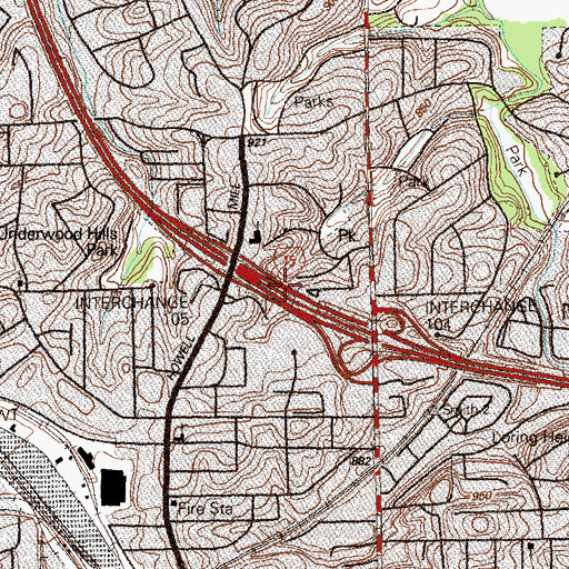 Topographic Map of Northside Park Church, GA