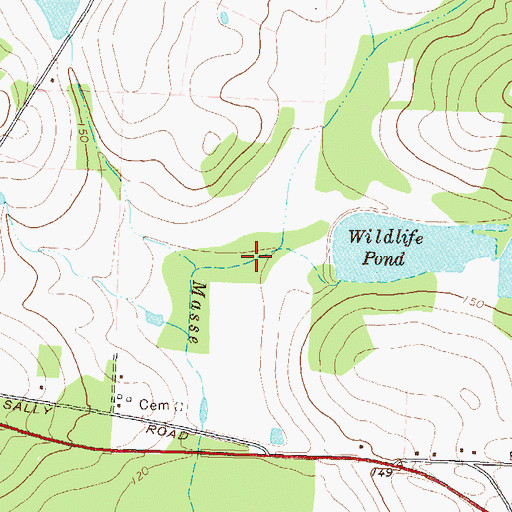 Topographic Map of Norton Branch, GA
