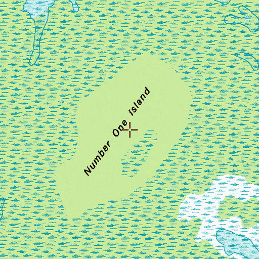 Topographic Map of Number One Island, GA