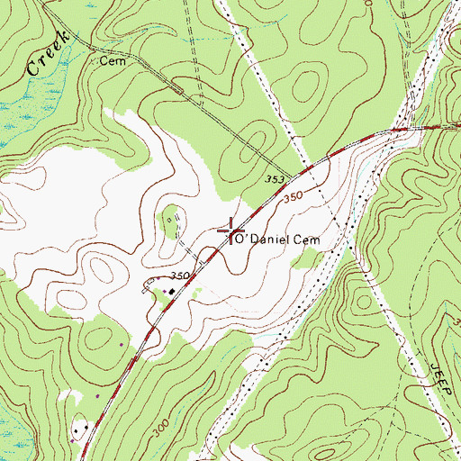Topographic Map of O'Daniel Cemetery, GA