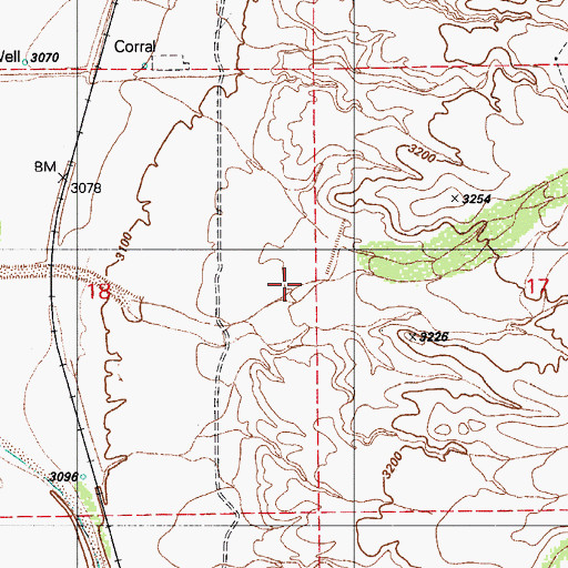 Topographic Map of Montosa Canyon, AZ