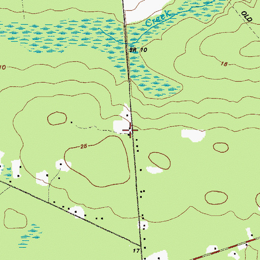 Topographic Map of Oak Grove Church, GA