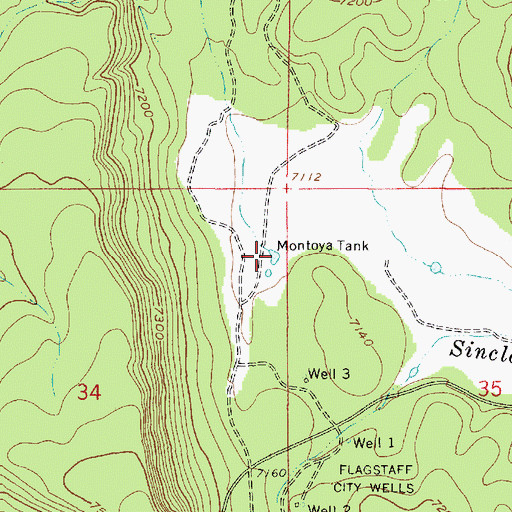 Topographic Map of Montoya Tank, AZ