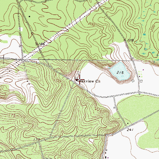 Topographic Map of Oakview Church, GA