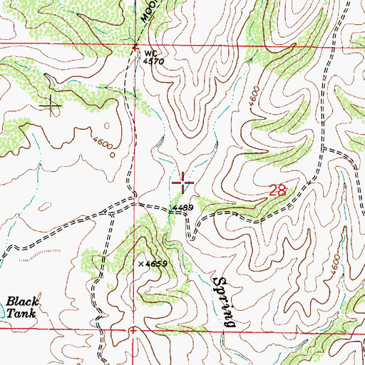 Topographic Map of Mooney Canyon, AZ