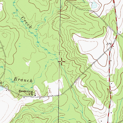 Topographic Map of Ochwalkee Creek, GA