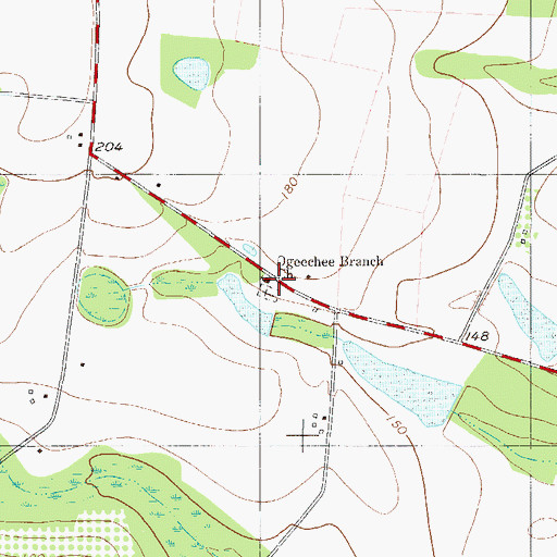 Topographic Map of Ogeechee Branch Church, GA
