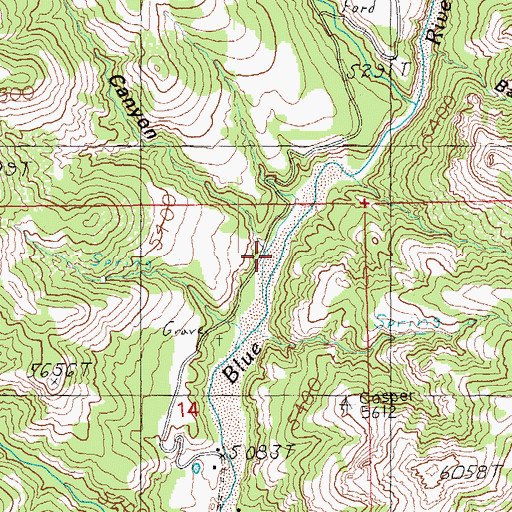 Topographic Map of Moonshine Canyon, AZ