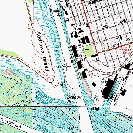 Topographic Map of Oglethorpe Bay, GA