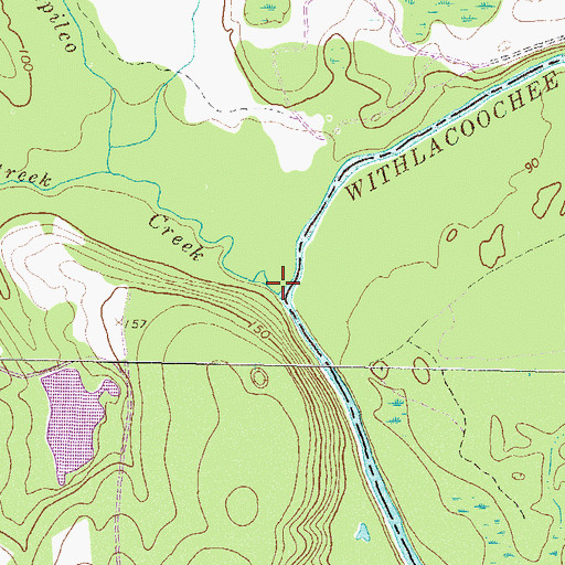 Topographic Map of Okapilco Creek, GA