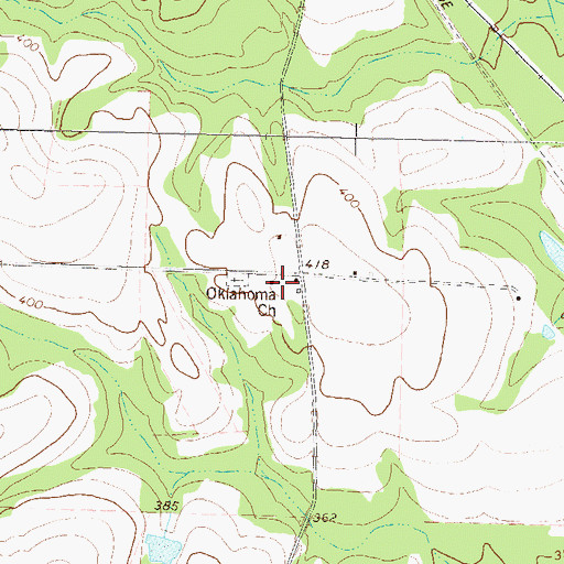 Topographic Map of Oklahoma Church, GA