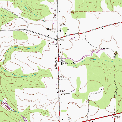 Topographic Map of Patrick Henry Middle School South Campus, GA