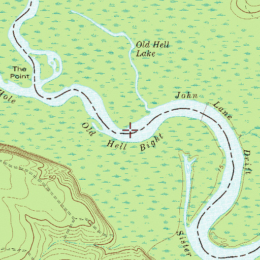 Topographic Map of Old Hell Bight, GA