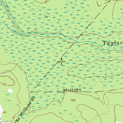 Topographic Map of Old Millhead Branch, GA