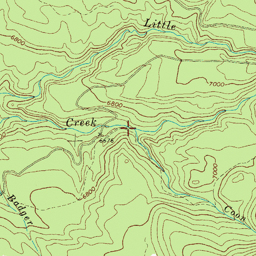 Topographic Map of Coon Creek, AZ