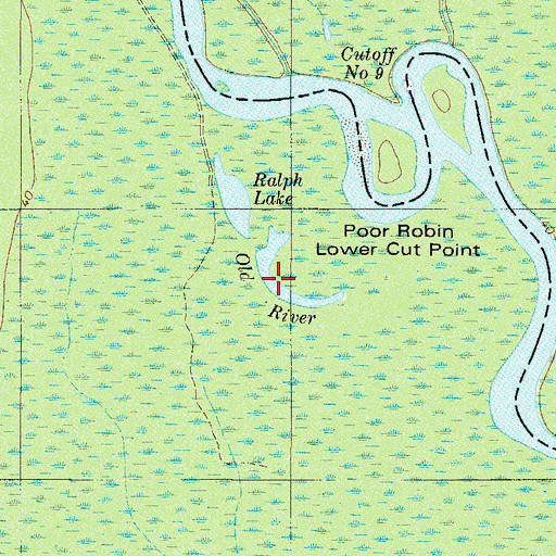 Topographic Map of Old River, GA